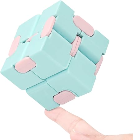 Infinity Cube Fidget Toy – Macaron Blue - Flip, Focus & Chill – The Little Blue Cube That Calms!
