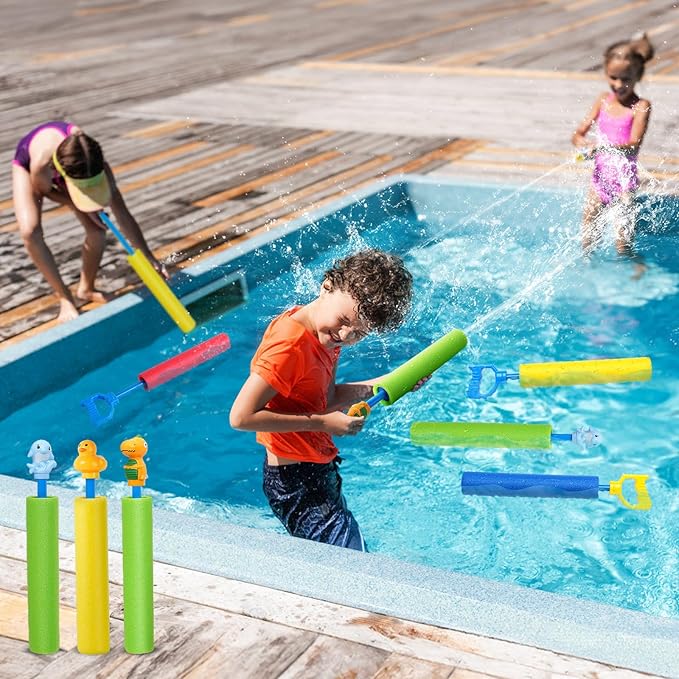 Super Splash Water Guns – 6-Pack Summer Fun! - Anima Handle Style