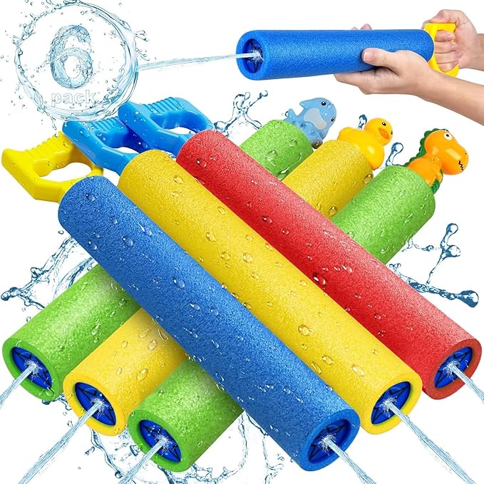 Super Splash Water Guns – 6-Pack Summer Fun! - Anima Handle Style